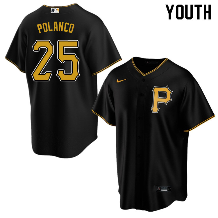 Nike Youth #25 Gregory Polanco Pittsburgh Pirates Baseball Jerseys Sale-Black